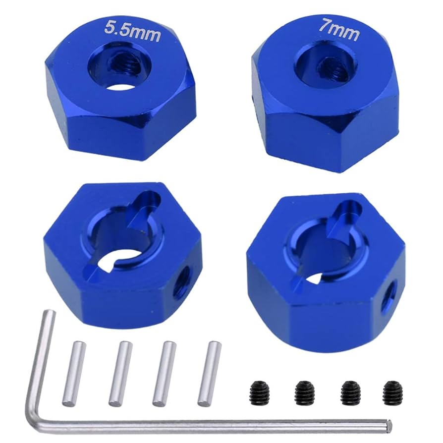 Amazon.com: HobbyPark Aluminum 12mm Hex Wheel Hubs for